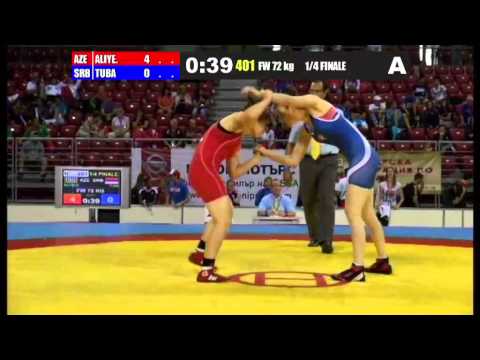 WWJC2013 / Sabira Aliyeva - Una Svetlana Tuba (SRB) - FW 72 kg - 1/4 final