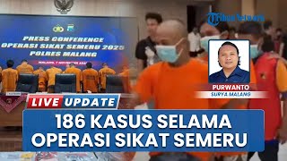 Polres Malang Ungkap 186 Kasus Kejahatan, Tangkap 54 Tersangka dan Amankan Bahan Peledak
