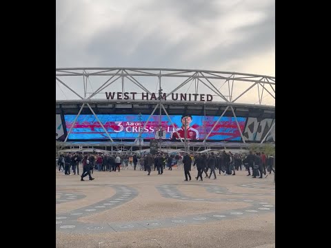 West Ham Stadium to Westfield mall - Vibes during match - Walk during match