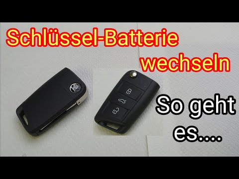Schlüssel-Batterie wechseln: SKODA Fabia/Kamiq/Octavia/Superb/Kodiaq/Koroq/Scala/Citygo