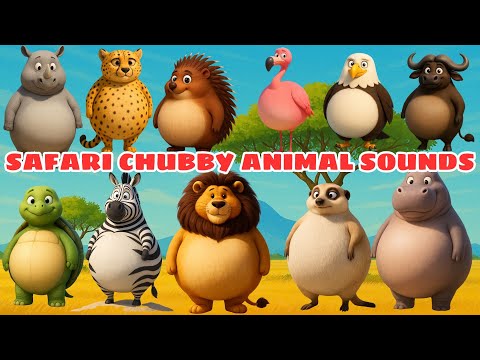 🎵 Safari CHUBBY Animal Sounds Song - Chubby vs Slim Animals 🦁🦓 | Learn English for Kids in 4K 🌍