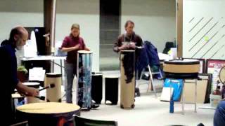 drum circle with Tom Krueger at the Art Center in Traverse City, MI