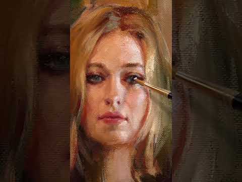 Painting highlights in the eyes #artprocess #fineart #art