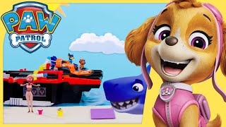 Mighty Pups Stop a Giant Shark 🦈| PAW Patrol | Toy Play Episode for Kids