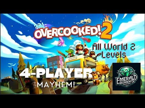 Chaos in the Kitchen! 4-Player Mayhem in Overcooked 2 (FULL World 2) | Nintendo Switch
