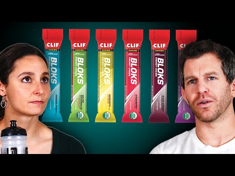 CLIF BLOKS - Energy Chews with Caffeine - Variety Pack - Non-GMO - Plant Based - Fast Fuel for Cycling and Running - Quick Carbohydrates and Electrolytes - 2.12 oz. Packets (8 Count) video review thumbnail