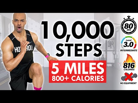 10000 Steps Indoor Walking Workout | Knee Friendly, All Standing, Low Impact Cardio (BURN FAT)