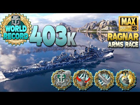 Destroyer Ragnar: 100% action & new World Record - World of Warships