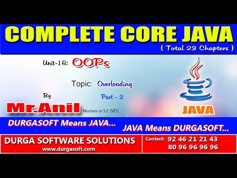 Core Java Oops Overloading Part 2