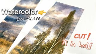 The Beauty of Unplanned Watercolor. Step by Step Landscape Tutorial.CC available
