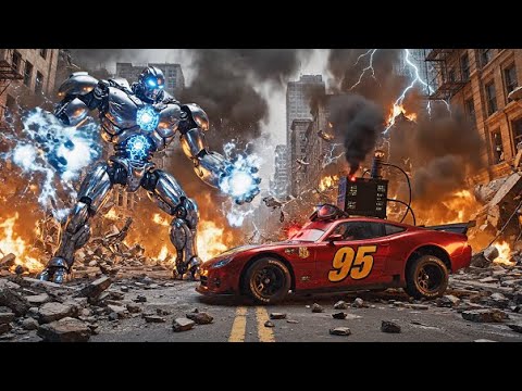 Lightning McQueen Monster Transformation  Epic Robot Rescue Battle 2025