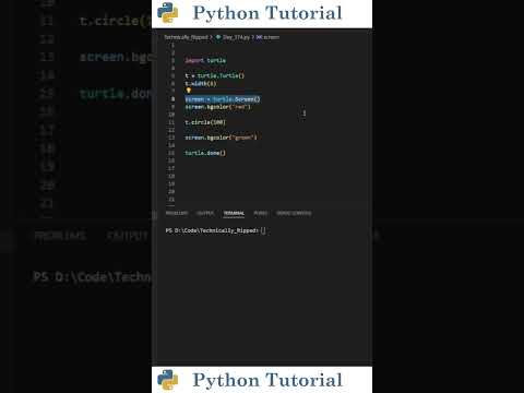 Change Turtle Background Color In Python Python Tutorial