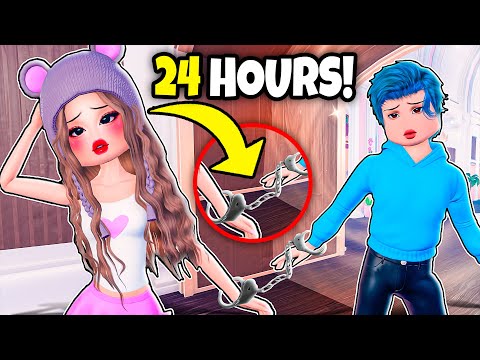 Handcuffed to My BROTHER for 24 HOURS in Dress to Impress!