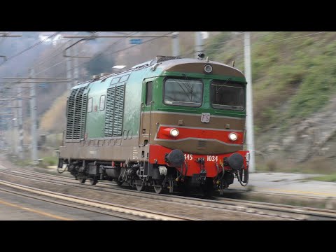 2018-12-29 D 445 1034 in transito alla stazione di Mignanego (linea Succursale dei Giovi)