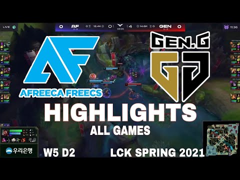 Highlight AF vs GEN (All Game) LCK Mùa Xuân 2021 | Afreeca Freecs vs Gen G