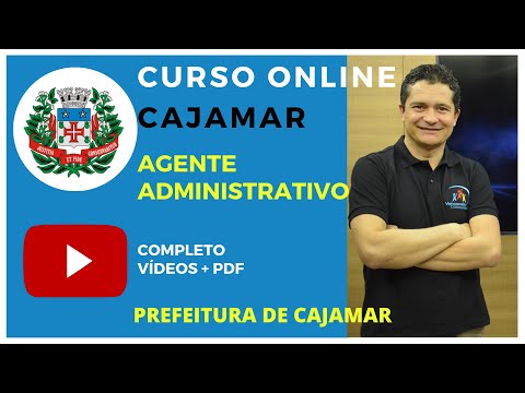 Concurso Prefeitura de Cajamar  - Curso Online - Agente Administrativo - Vencendo Concursos