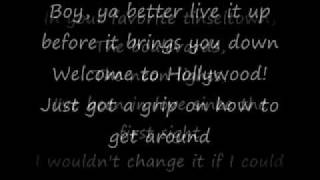 Welcome to Hollywood with lyrics