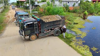 Let’s Go! Processing Ultimate Landfill Mission! Pro Dozer push Soil &amp; truck dumping soil, Mix VDO