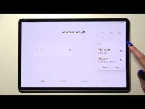 How to Set Up Alarm Clock on SAMSUNG Galaxy Tab S8+ - Alarm Clock Settings