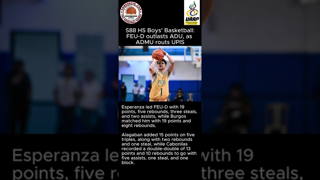 UAAP Boys' Basketball: Ateneo routs UP, FEU clips Adamson