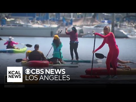 Mothers Beach in Marina Del Rey is ideal for stand-up paddleboarding and kayaking | Let's Go Places