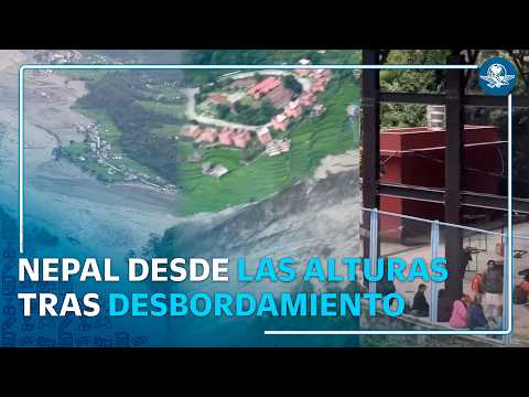 Inundaciones en Nepal: imágenes aéreas muestran pueblos sepultados bajo el lodo