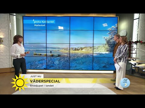 ”Snöläget just nu är ganska bra - men titta på julafton...” - Nyhetsmorgon (TV4)