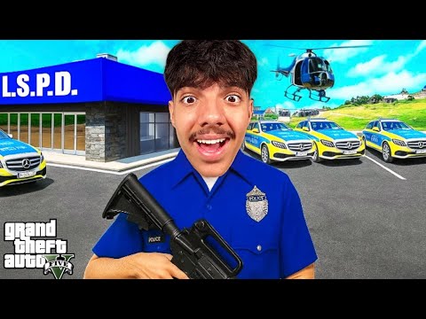 I'm going to become a POLICE OFFICER in GTA 5! 🚨 (Big mistake)