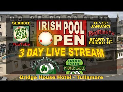 Irish Pool Open, Evening of the final day Livestream, Bridge House Hotel, Tullamore