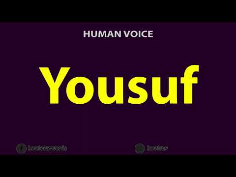 How To Pronounce Yousuf
