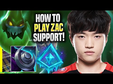 LEARN HOW TO PLAY ZAC SUPPORT LIKE A PRO! - T1 Keria Plays Zac SUPPORT vs Thresh! | Season 2022