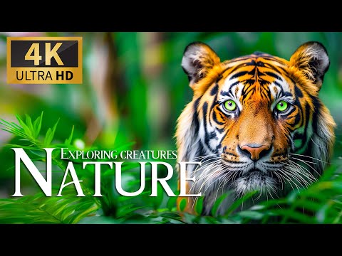 Exploring Creatures Nature 4K 🐅 Discovery Scenic Relaxation Amazing Animals with Calming Piano Music