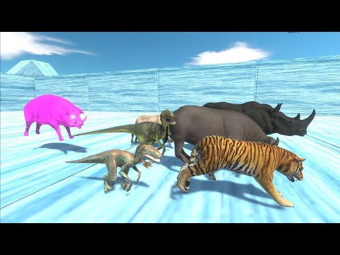 Escape from CRAZY PINK WILD BOAR - Animal Revolt Battle Simulator