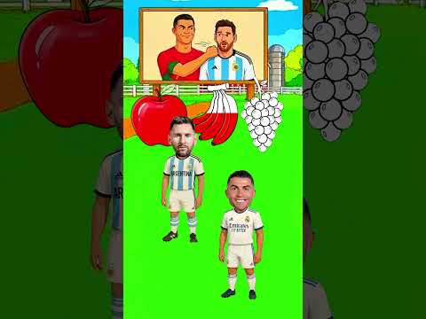 De quelle couleur est le raisin 😮😂 Ronaldo 🐐 vs Messi 🤕