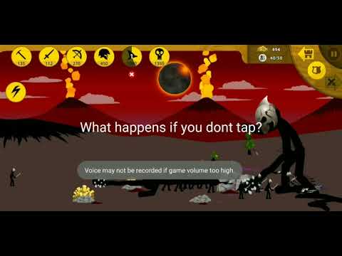 what happens if you dont tap to kill the final boss? (stickwar: legacy)