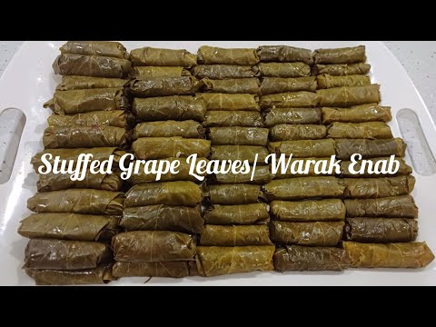 How To Make Stuffed Grape Leaves | Warak Enab ( Arabic food )