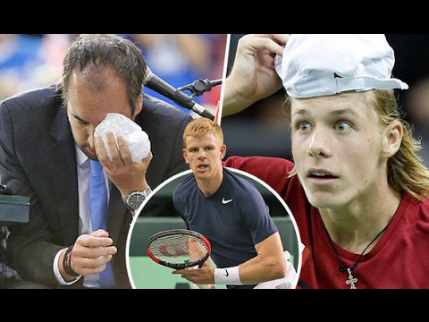 Shapovalov snipes umpire with Tennis Ball!