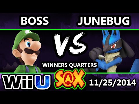 S@X - WS | Boss (Luigi) Vs. VGz | Junebug (Lucario) SSB4 Winners Quarters - Smash 4 Wii U