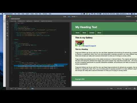 Dreamweaver CC 2020 -  Lightbox gallery Part1
