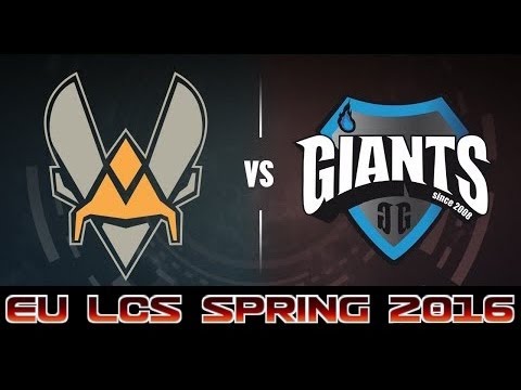 Team Vitality vs Giants - League Of Legends S6 EU LCS Spring 2016