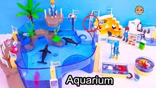 Shopkins Go To Aquarium - Playmobil Water Animal Park Toy Video