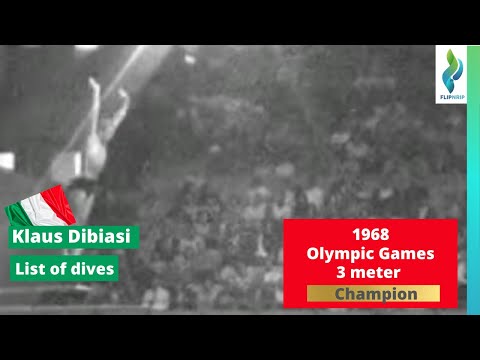 1968 Klaus Dibiasi  - Team Italy - Mens 3 Meter Springboard Diving - Olympic Games