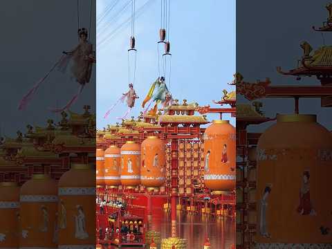 🇨🇳 河头老街天女散花，飞天仙子凌空起舞 🇬🇧 Flying Fairy Scatters Flowers at Hetou Old Street