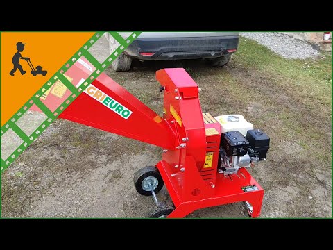 AgriEuro BIO 500 Petrol Garden Shredder with Honda GP 200 engine - wood chipper - Customer's video