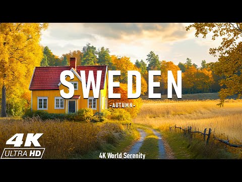Осень Швеция 4K Ultra HD • Потрясающие кадры Швеции, живописный фильм для релаксации с успокаива