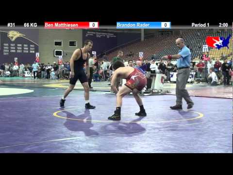 Last Chance Qual 66 KG: Ben Matthiesen (Cent. Michigan) vs. Brandon Rader (Mountaineer)