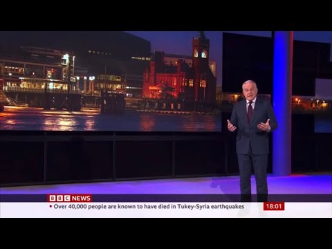 BBC News at Six special intro from Cardiff 6pm 14.2.23