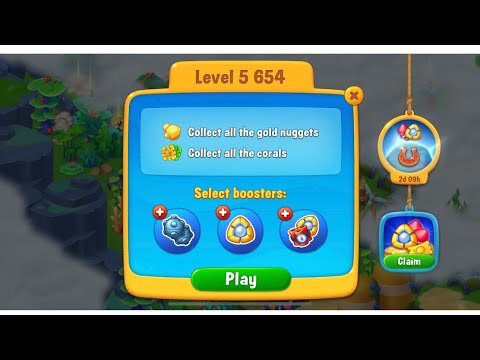 Fishdom , level 5654 collect all the corals