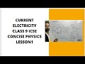 Current Electricity  Class 9 icse , Concise physics, Selina | Part 1