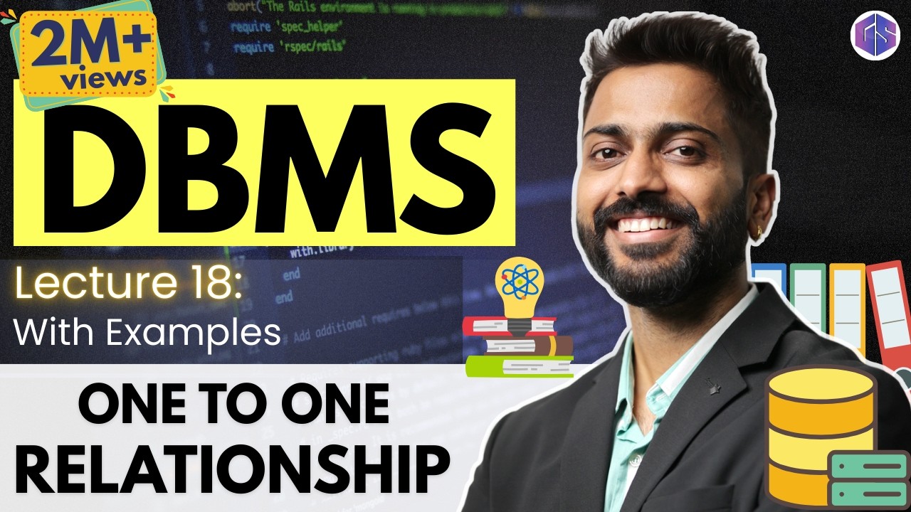 Lec-16: One to One relationship in DBMS in Hindi